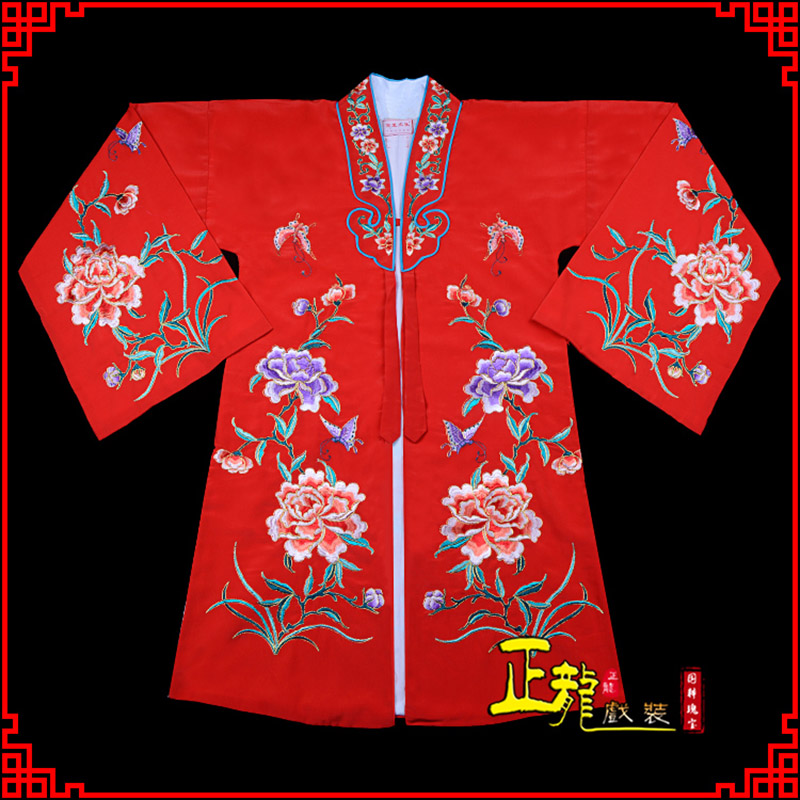 船营青衣花旦戏服 好绉小叶牡丹女披